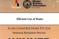 2011 MBA Award - Peninsula - Efficient Use of Water